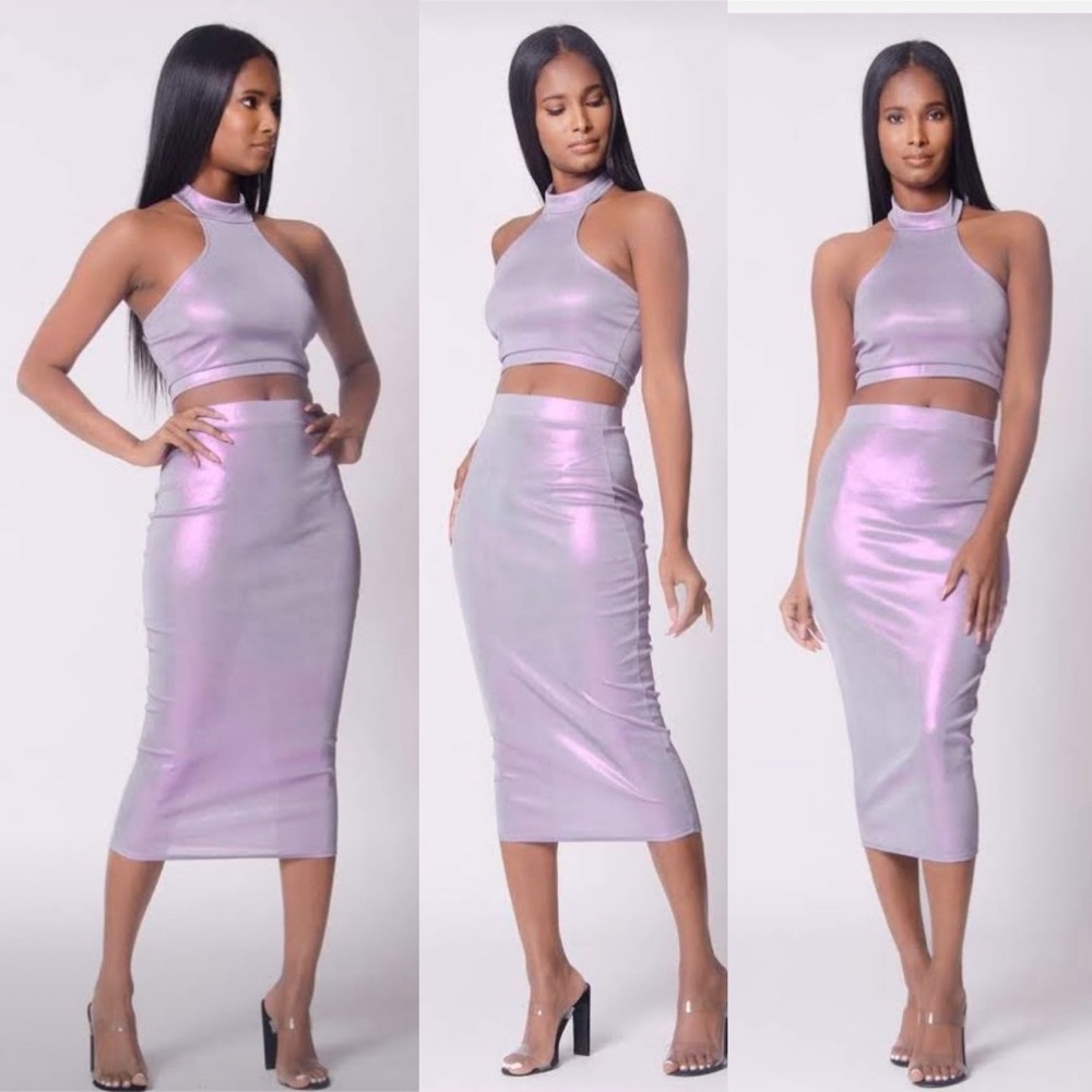 Lavender Crop top set